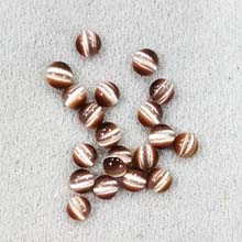 5MM ROUND CABOCHON CAT'S EYE BROWN (20PCS/BAG)